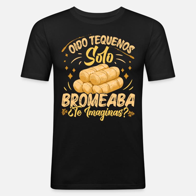 Tequenos venezolanisch - Männer Slim Fit T-Shirt - Schwarz