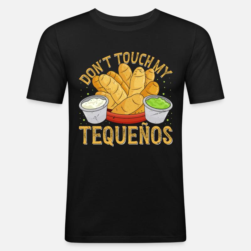 Tequenos venezolanisch - Männer Slim Fit T-Shirt - Schwarz