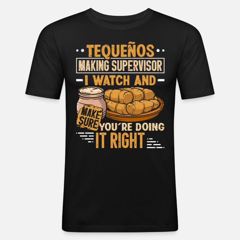 Tequenos venezolanisch - Männer Slim Fit T-Shirt - Schwarz