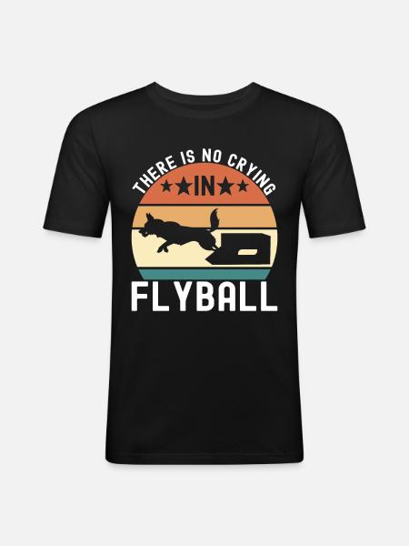 Flyball Hundesport - Männer Slim Fit T-Shirt - Schwarz