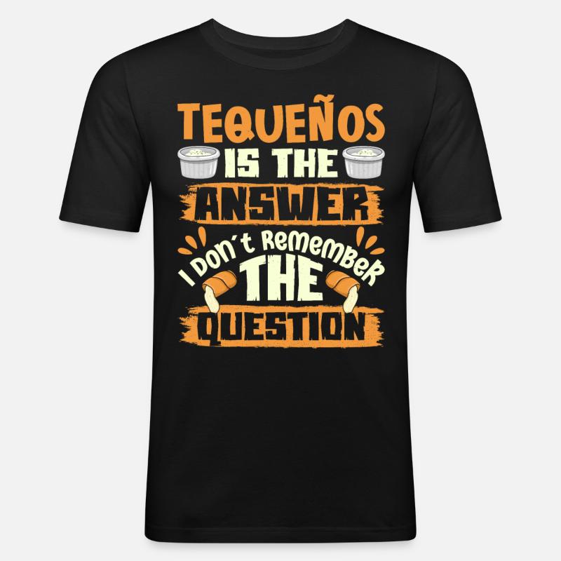 Tequenos venezolanisch - Männer Slim Fit T-Shirt - Schwarz