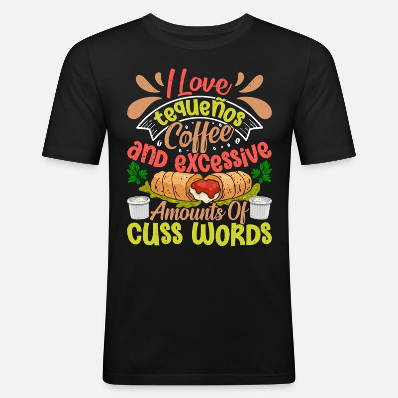 Tequenos venezolanisch - Männer Slim Fit T-Shirt - Schwarz