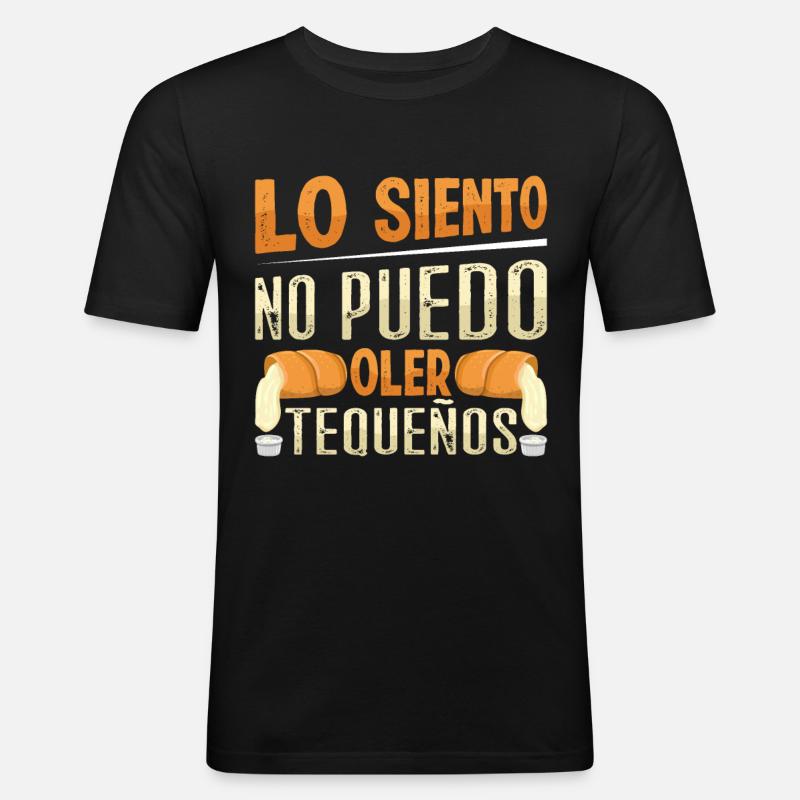 Tequenos venezolanisch - Männer Slim Fit T-Shirt - Schwarz