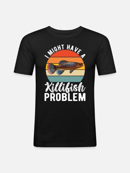 Killifisch Aquarium Fish Lovers - Men's Slim Fit T-Shirt - black