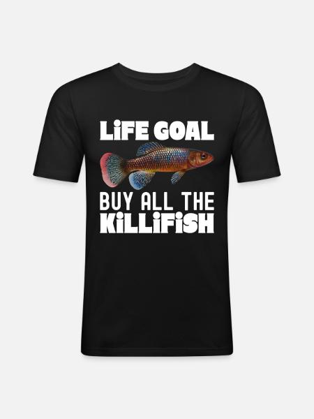 Killifisch Aquarium Fish Lovers - Men's Slim Fit T-Shirt - black