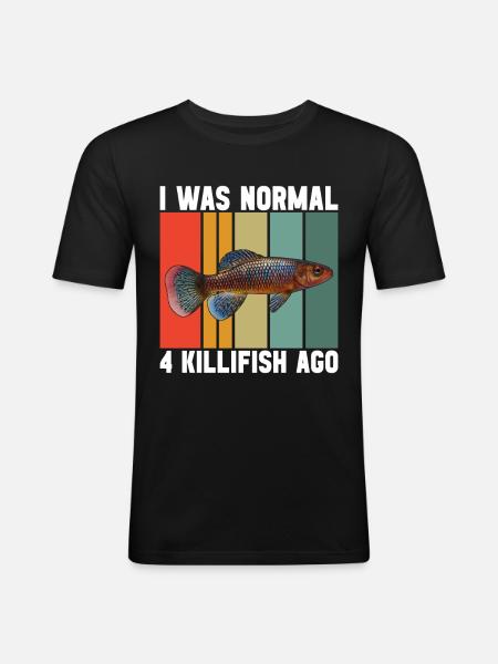 Killifisch Aquarium Fish Lovers - Men's Slim Fit T-Shirt - black