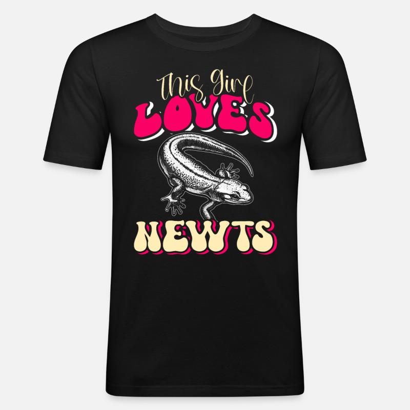Molch - Männer Slim Fit T-Shirt - Schwarz