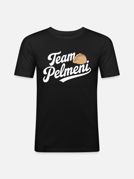 Pelmeni Cuisine russe - T-shirt près du corps Homme - noir