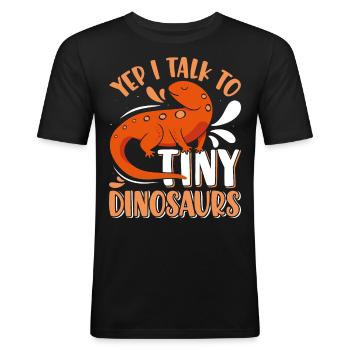 Newt - Men's Slim Fit T-Shirt - black - Front - Nik (191cm)