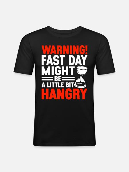 Intermittent fasting Intermittent fasting - Men's Slim Fit T-Shirt - black