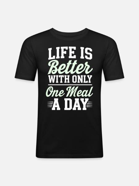 Intermittent fasting Intermittent fasting - Men's Slim Fit T-Shirt - black