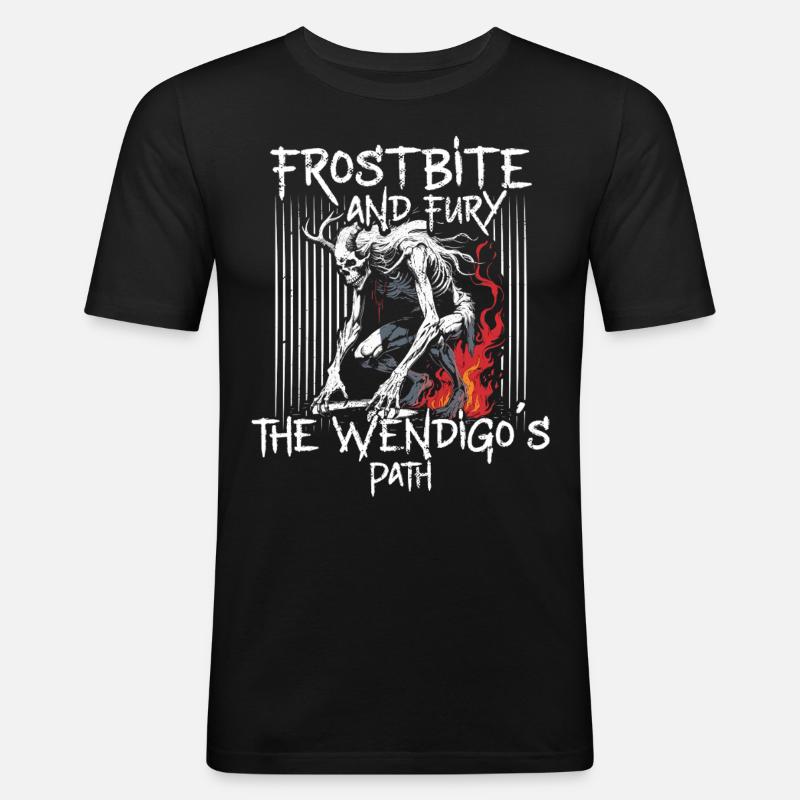 Wendigo Kryptide Cryptide - T-shirt près du corps Homme - noir