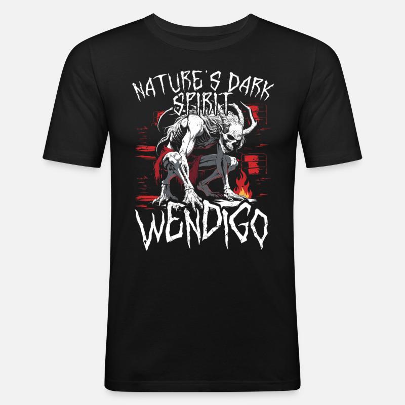Wendigo Kryptide Cryptid - Men's Slim Fit T-Shirt - black