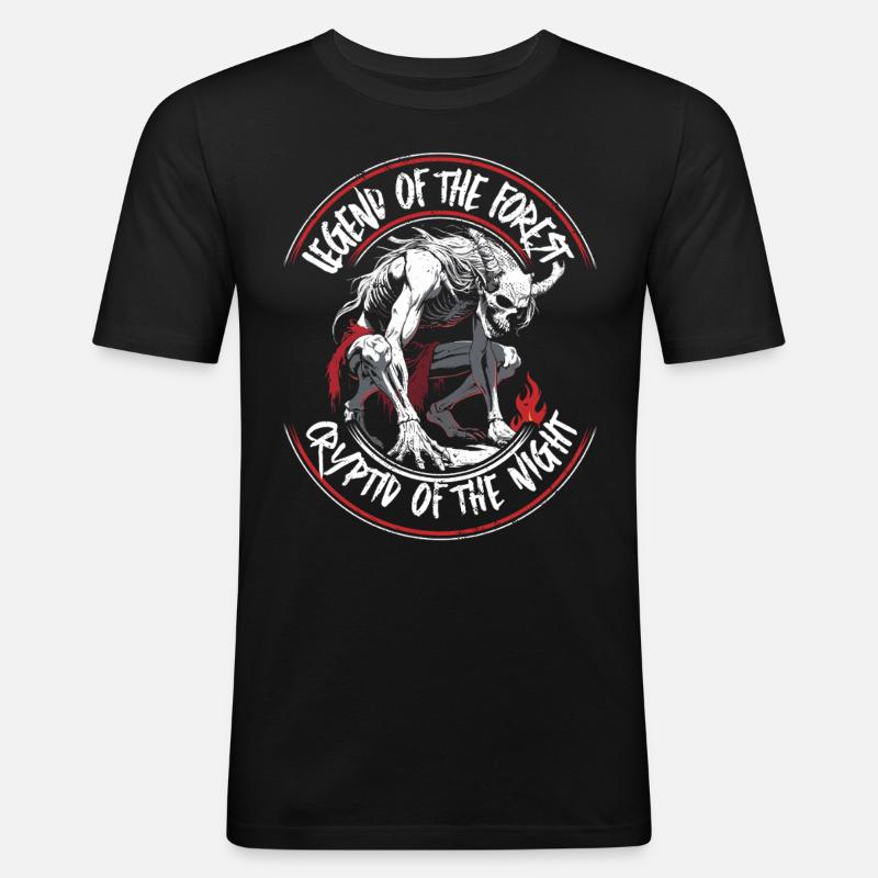 Wendigo Kryptide Cryptide - T-shirt près du corps Homme - noir