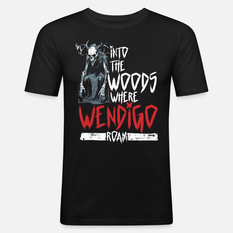 Wendigo Kryptide Cryptid - Men's Slim Fit T-Shirt - black