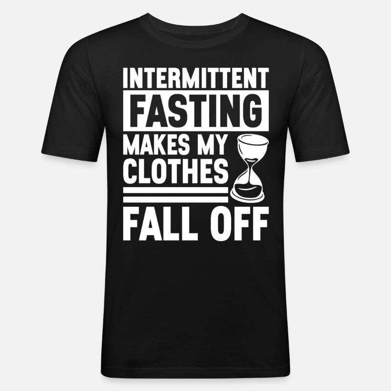 Intermittent fasting Intermittent fasting - Men's Slim Fit T-Shirt - black