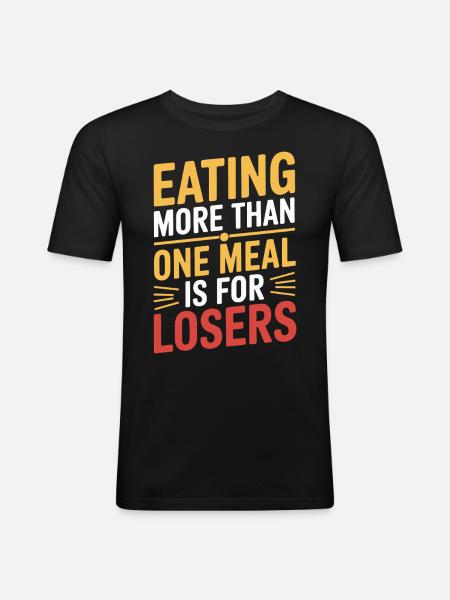 Intermittent fasting Intermittent fasting - Men's Slim Fit T-Shirt - black
