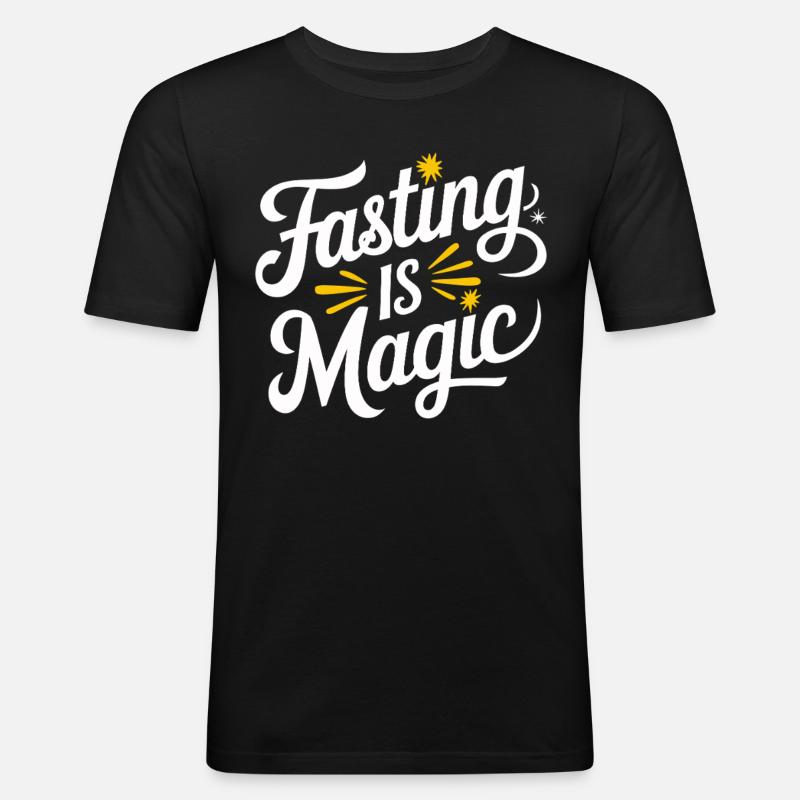 Intermittent fasting Intermittent fasting - Men's Slim Fit T-Shirt - black