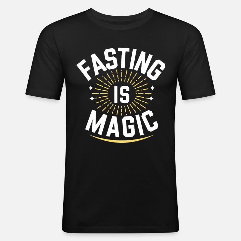 Intermittent fasting Intermittent fasting - Men's Slim Fit T-Shirt - black