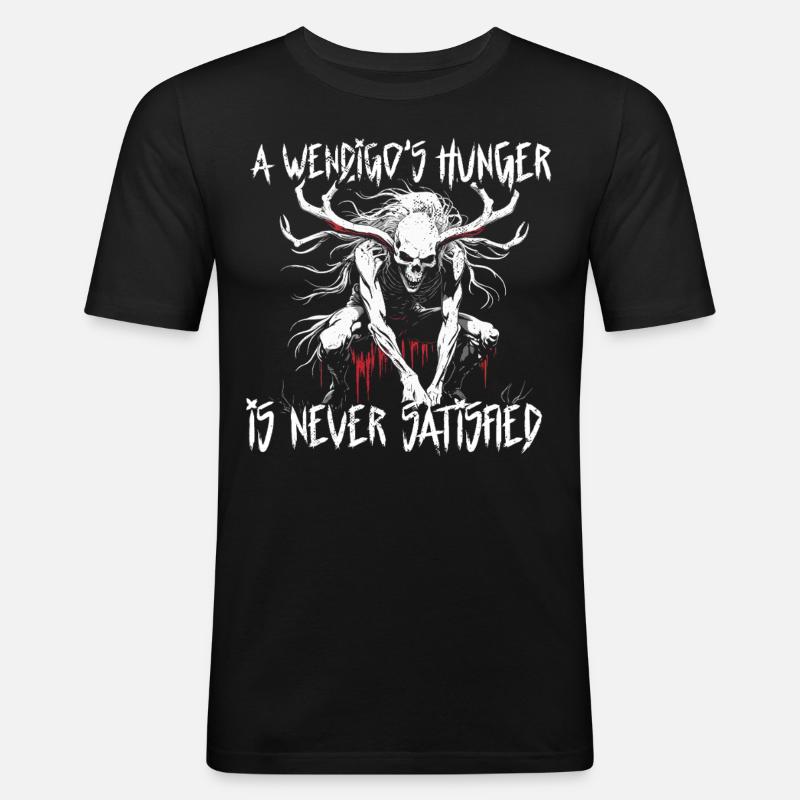 Wendigo Kryptide Cryptide - T-shirt près du corps Homme - noir
