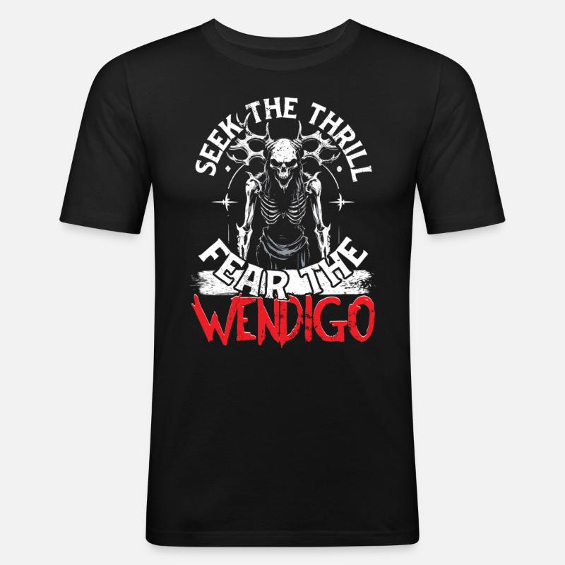Wendigo Kryptide Cryptide - T-shirt près du corps Homme - noir