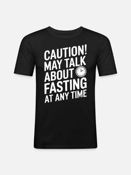 Intermittent fasting Intermittent fasting - Men's Slim Fit T-Shirt - black