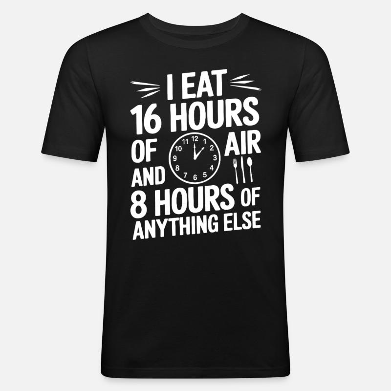Intermittent fasting Intermittent fasting - Men's Slim Fit T-Shirt - black