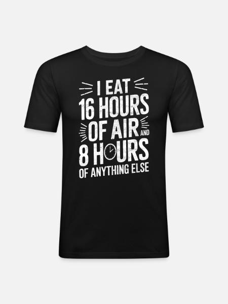 Intermittent fasting Intermittent fasting - Men's Slim Fit T-Shirt - black