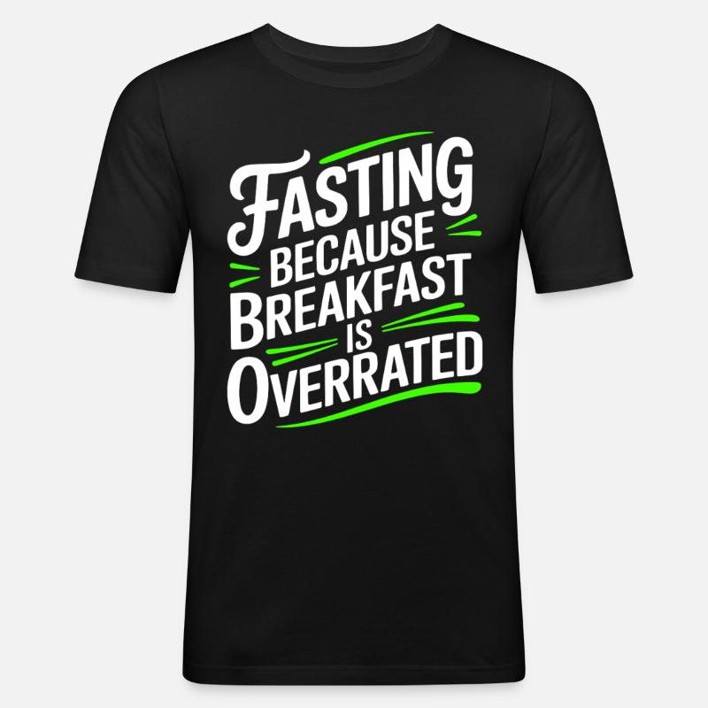 Intermittent fasting Intermittent fasting - Men's Slim Fit T-Shirt - black
