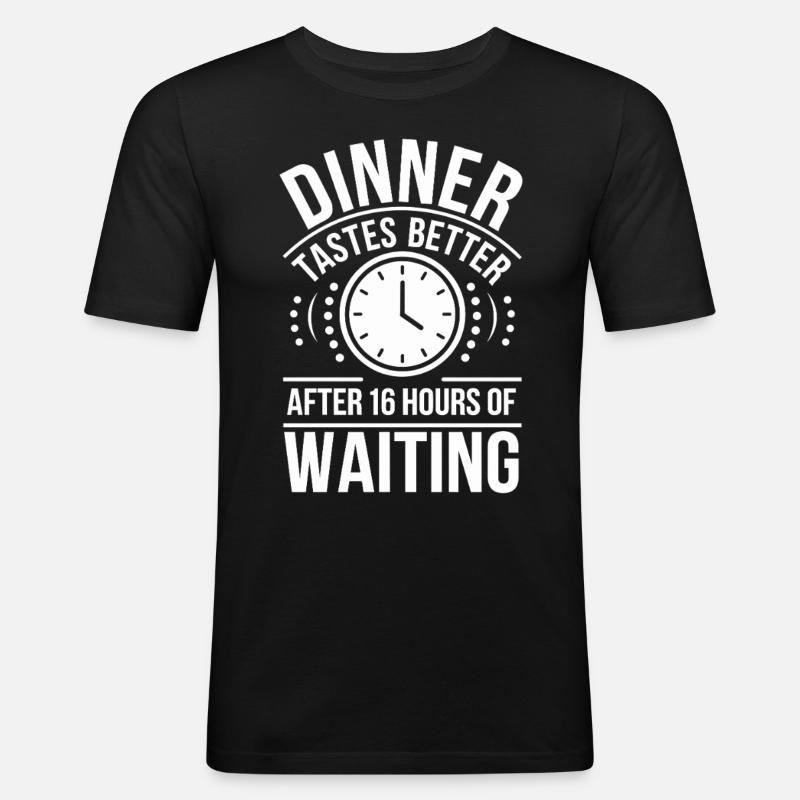 Intermittent fasting Intermittent fasting - Men's Slim Fit T-Shirt - black