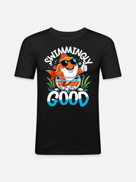 Aquarium Aquatics - Men's Slim Fit T-Shirt - black