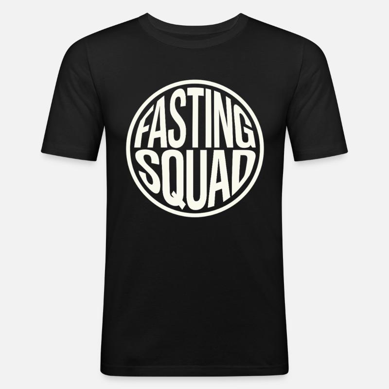 Intervallfasten Intermittierendes Fasten - Männer Slim Fit T-Shirt - Schwarz