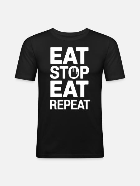 Intermittent fasting Intermittent fasting - Men's Slim Fit T-Shirt - black