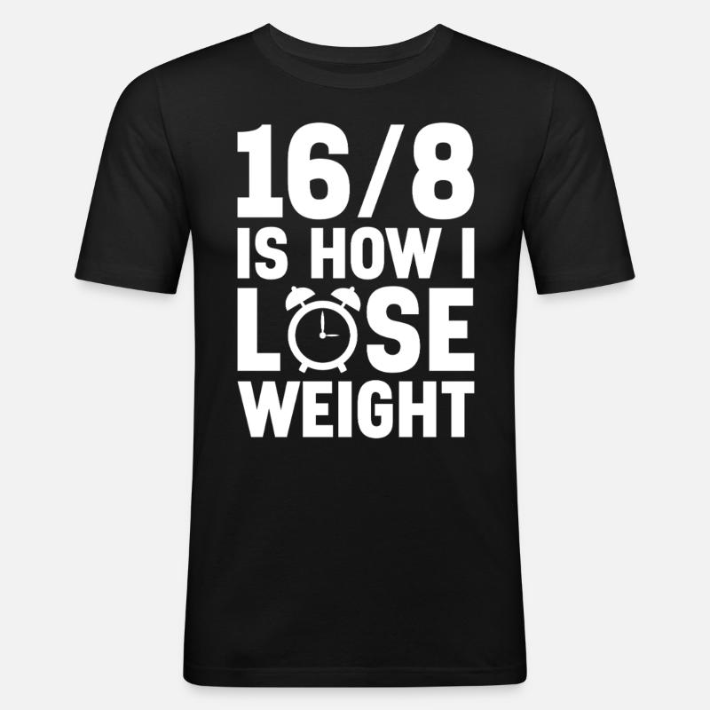 Intermittent fasting Intermittent fasting - Men's Slim Fit T-Shirt - black