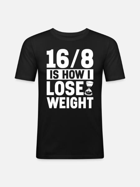 Intermittent fasting Intermittent fasting - Men's Slim Fit T-Shirt - black
