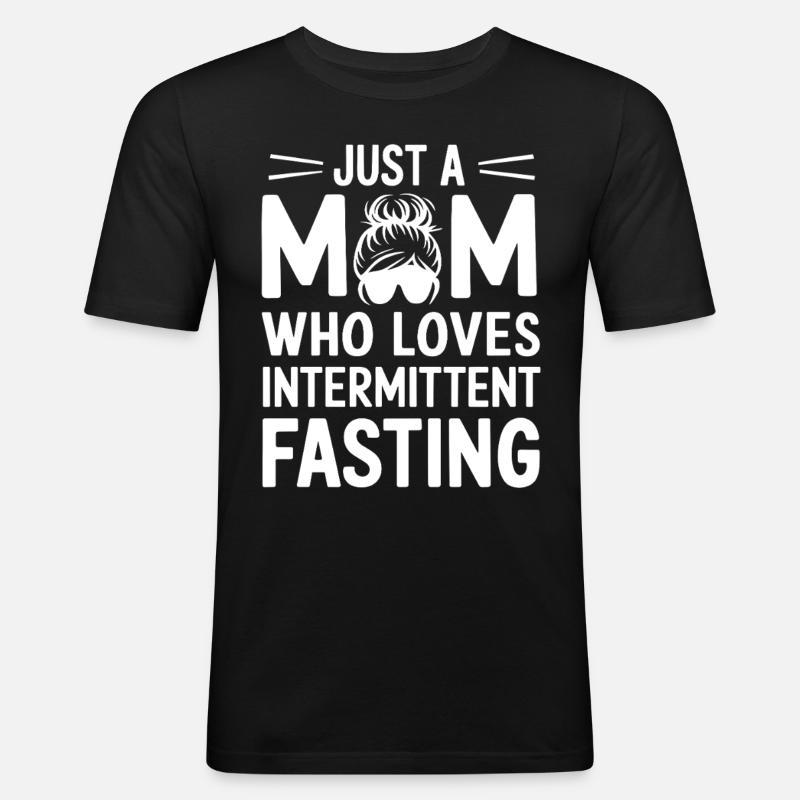 Jeûne intermittent Jeûne intermittent - T-shirt près du corps Homme - noir