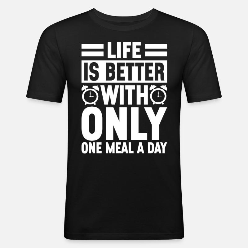 Intermittent fasting Intermittent fasting - Men's Slim Fit T-Shirt - black
