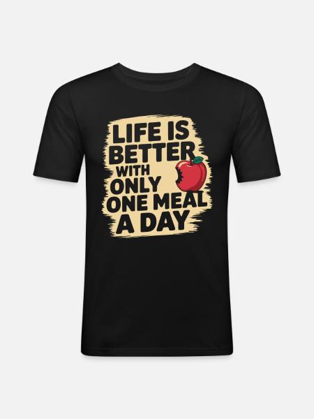 Intermittent fasting Intermittent fasting - Men's Slim Fit T-Shirt - black
