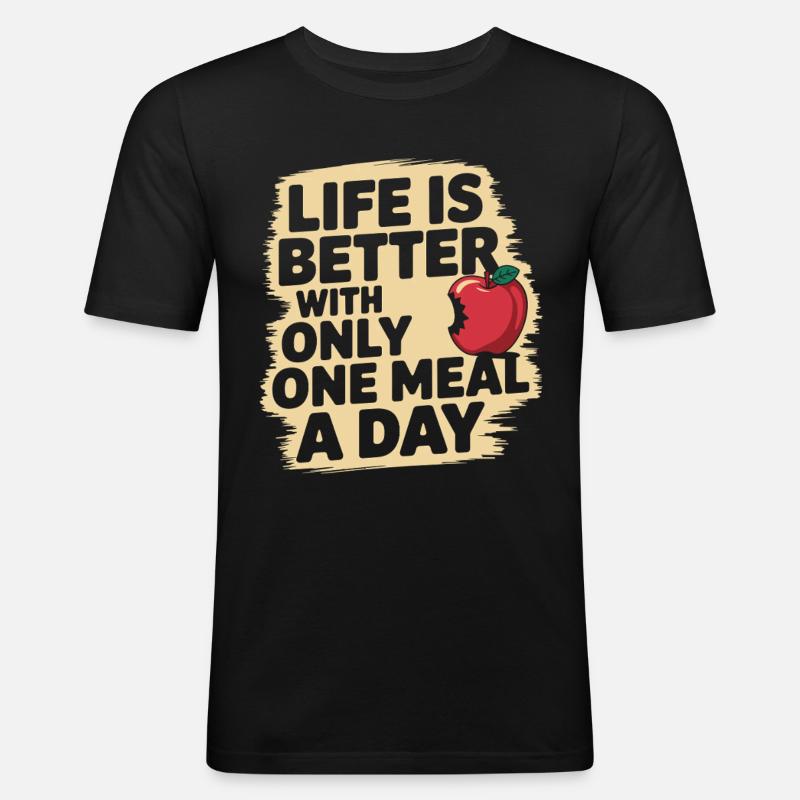 Intermittent fasting Intermittent fasting - Men's Slim Fit T-Shirt - black