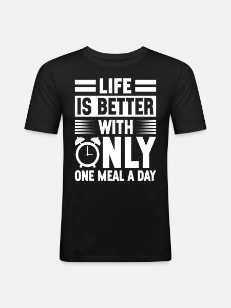 Intermittent fasting Intermittent fasting - Men's Slim Fit T-Shirt - black