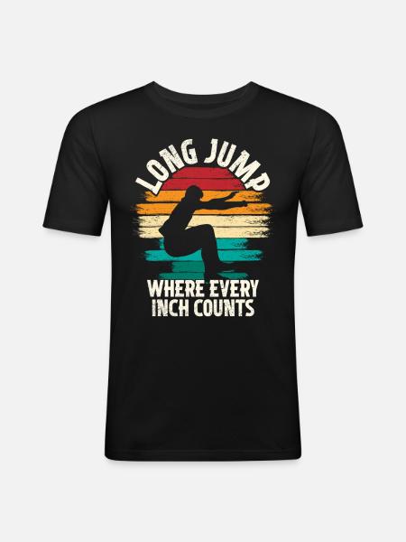 Long Jump Long Jump - Men's Slim Fit T-Shirt - black