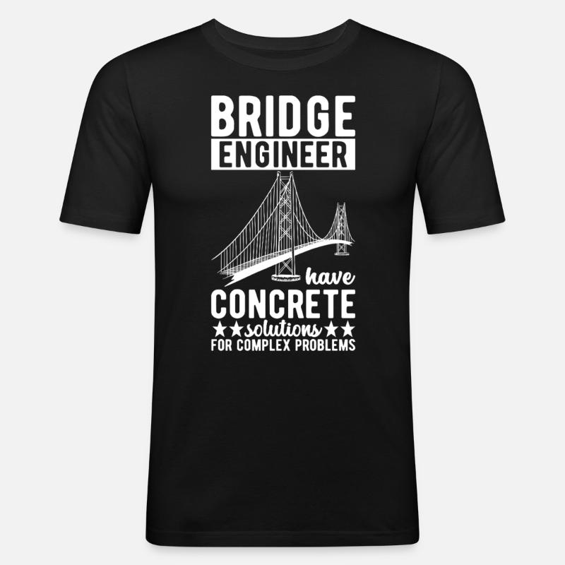 Bridge Engineer Bridge Construction - Men's Slim Fit T-Shirt - black