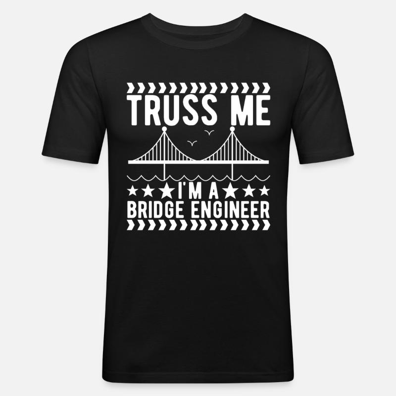 Bridge Engineer Bridge Construction - Men's Slim Fit T-Shirt - black