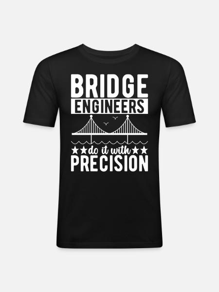 Bridge Engineer Bridge Construction - Men's Slim Fit T-Shirt - black