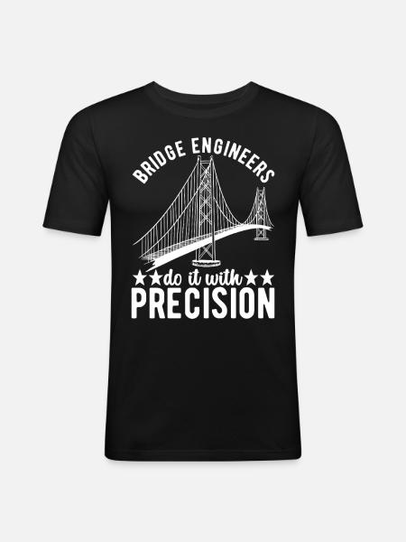 Bridge Engineer Bridge Construction - Men's Slim Fit T-Shirt - black