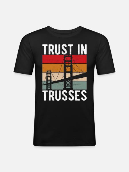 Bridge Engineer Bridge Construction - Men's Slim Fit T-Shirt - black