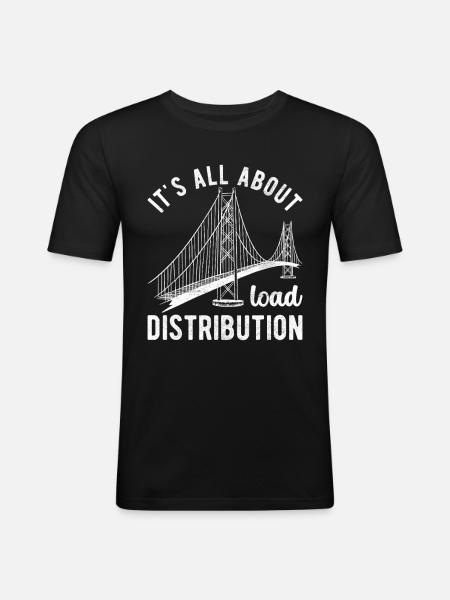 Bridge Engineer Bridge Construction - Men's Slim Fit T-Shirt - black