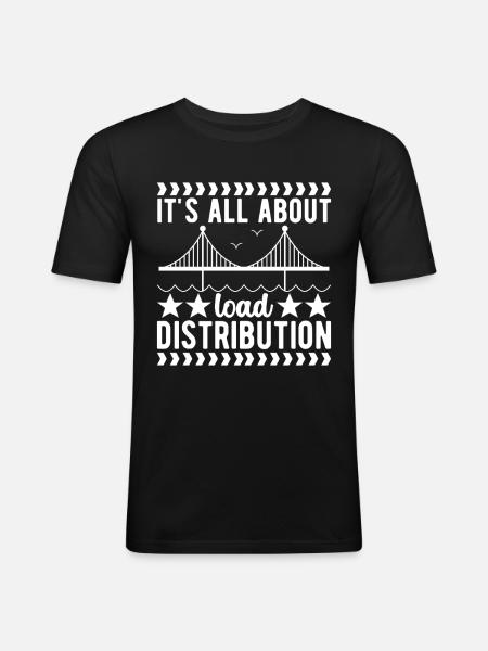 Bridge Engineer Bridge Construction - Men's Slim Fit T-Shirt - black