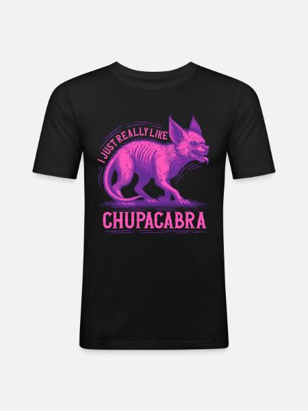 Chupacabra Kryptid Kryptozoologie - Männer Slim Fit T-Shirt - Schwarz