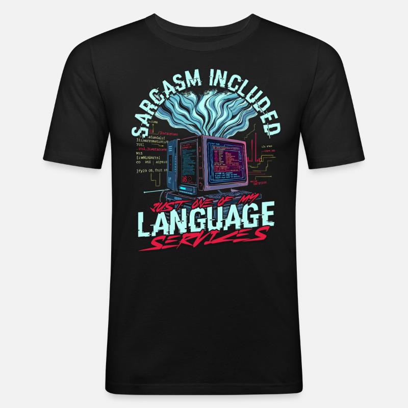 Computational Linguist - Men's Slim Fit T-Shirt - black